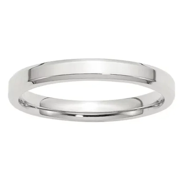 Zales Men's 8.0mm Comfort Fit Milgrain Wedding Band in Sterling Silver