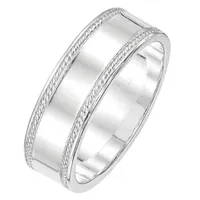 7MM Sterling Silver Wedding Band