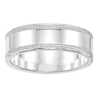 7MM Sterling Silver Wedding Band