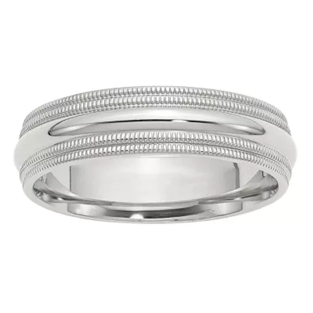 6MM Sterling Silver Wedding Band