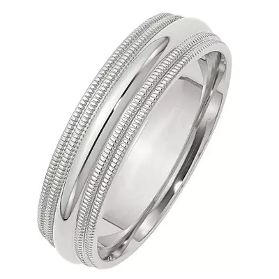 6MM Sterling Silver Wedding Band