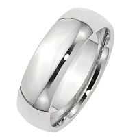 7MM Sterling Silver Wedding Band