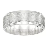 8MM Sterling Silver Wedding Band