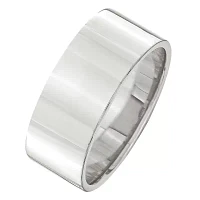 8MM Sterling Silver Wedding Band