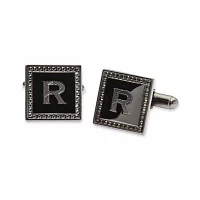 Personalized Square Gun Metal Cuff Links