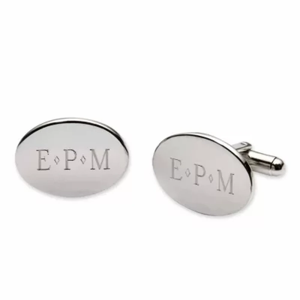 Personalized Oval Cuff Links