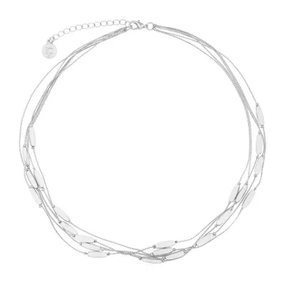 Liz Claiborne Silver Tone 18 Inch Strand Necklace