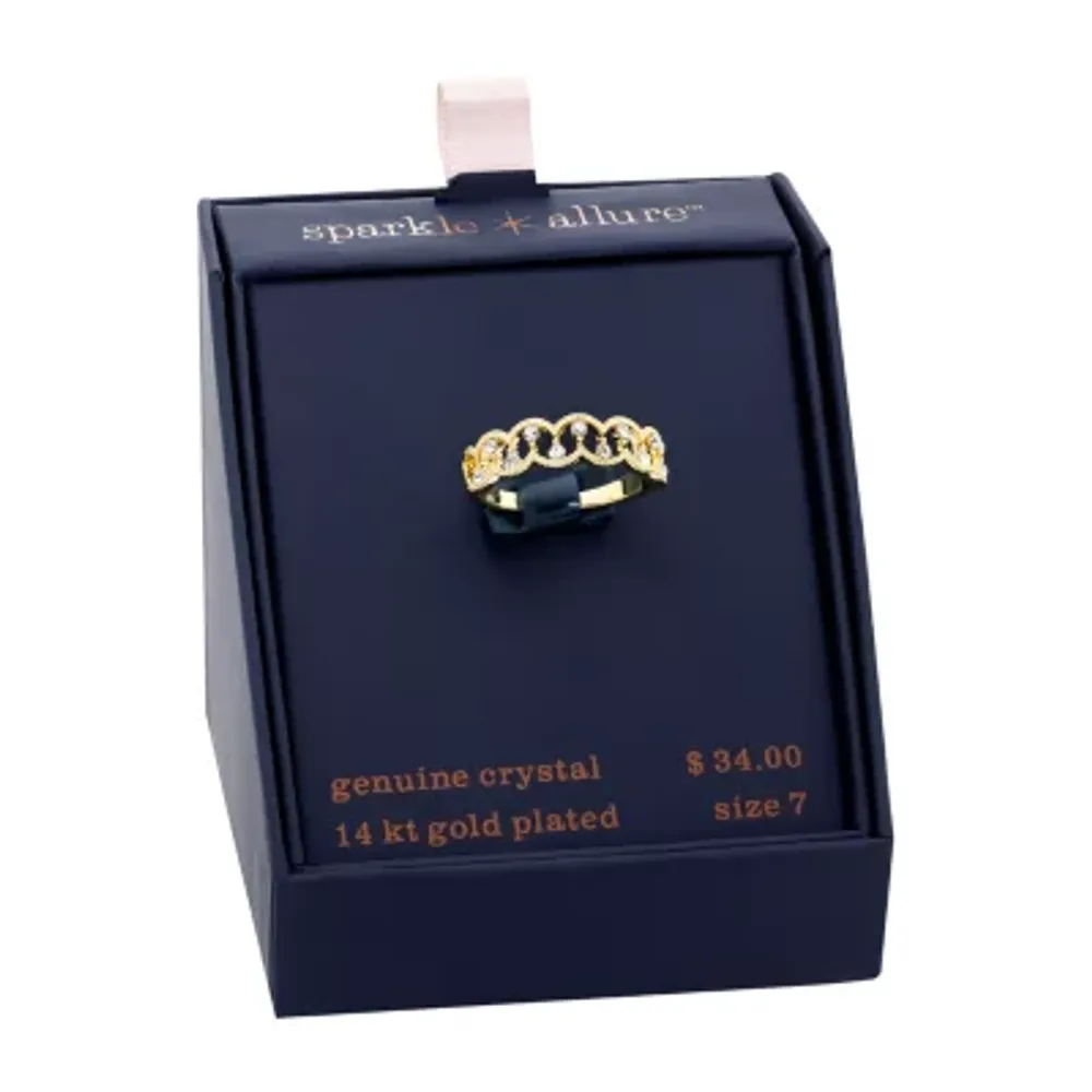 Sparkle Allure Cubic Zirconia 14K Gold Over Brass Band