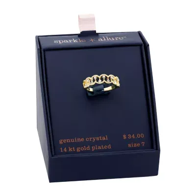 Sparkle Allure Cubic Zirconia 14K Gold Over Brass Band