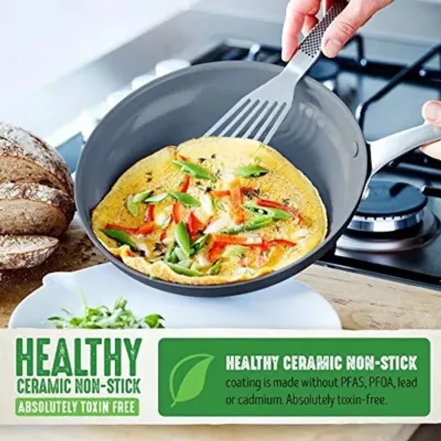 GreenLife Gourmet Ceramic Non-Stick Hard Anodized Cookware Set