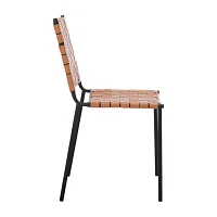Wesson Leather Basket Woven Dining Chair - Set of 2