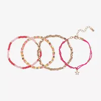 Arizona Pink Beaded Stretch 5-pc. Star Bracelet Set