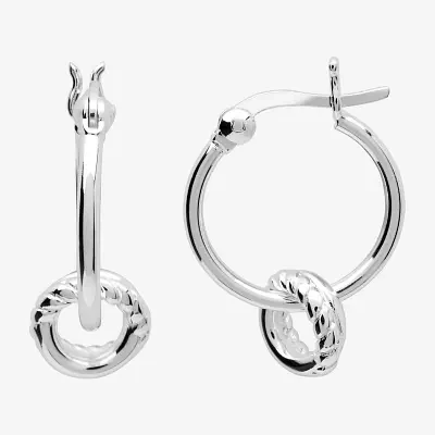 Silver Treasures Womens Sterling Silver 22mm Hypoallergenic Hoop Earrings