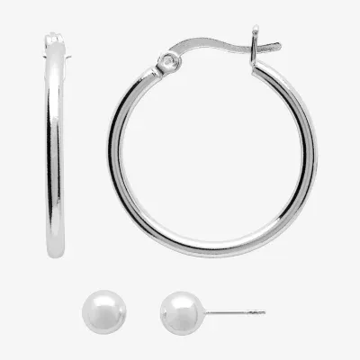 Silver Reflections 2 Pair Earring Set