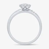 Unisex Adult 1/3 CT. T.W. Natural White Diamond 10K White Gold Round Halo Side Stone Ring Sets