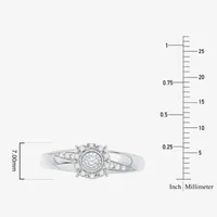 Unisex Adult 1/3 CT. T.W. Natural White Diamond 10K White Gold Round Halo Side Stone Ring Sets