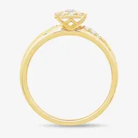 Unisex Adult 1/3 CT. T.W. Natural White Diamond 10K Gold Round Halo Side Stone Ring Sets