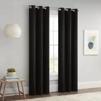 Eclipse Darrell Energy Saving Blackout Grommet Top Single Curtain Panel