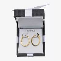 Diamond-Cut 14K Gold 18mm Hoop Earrings  
