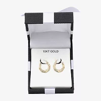 10K Gold 13mm Round Hoop Earrings