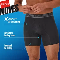 Hanes Moves X-Temp Performance Mens 4 Pack Boxer Briefs