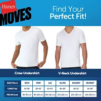 Hanes Moves X-Temp Performance Mens 3 Pack Short Sleeve V Neck Moisture Wicking T-Shirt