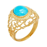 LIMITED QUANTITIES  Genuine Turquoise Scroll Ring