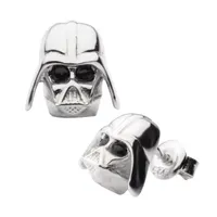 Sterling Silver 10.9mm Star Wars Stud Earrings