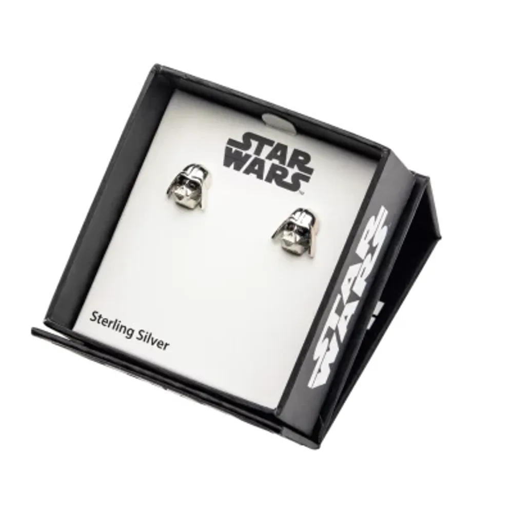 Sterling Silver 10.9mm Star Wars Stud Earrings