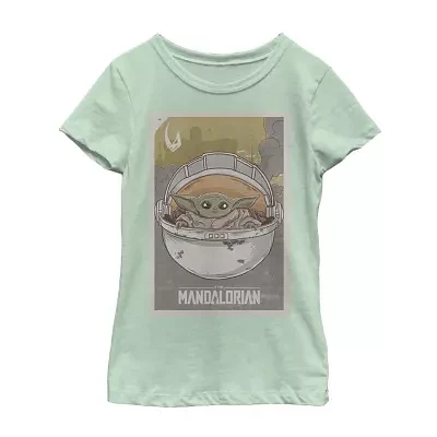 Little & Big Girls Crew Neck Short Sleeve Star Wars T-Shirt
