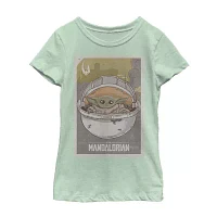 Little & Big Girls Crew Neck Short Sleeve Star Wars T-Shirt