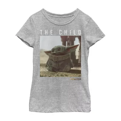 Mandalorian The Child Little/ Big Kid Girls Short Sleeve Star Wars T-Shirt