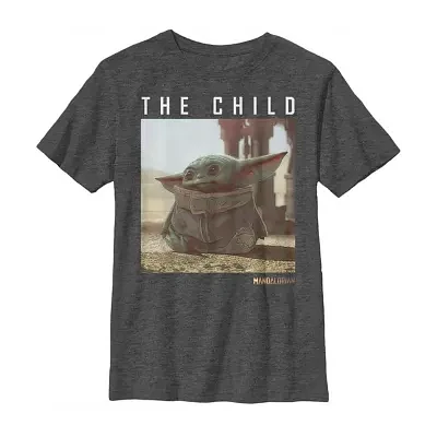 Little & Big Boys Crew Neck Short Sleeve Star Wars Graphic T-Shirt