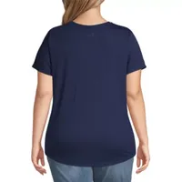 a.n.a Womens Plus Scoop Neck Short Sleeve T-Shirt