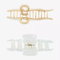 Arizona Ivory Bow 2-pc. Claw Hair Clip