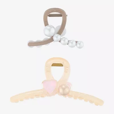 Arizona Simulated Pearl 2-pc. Claw Hair Clip