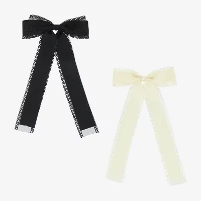 Arizona White & Black 2-pc. Hair Bow