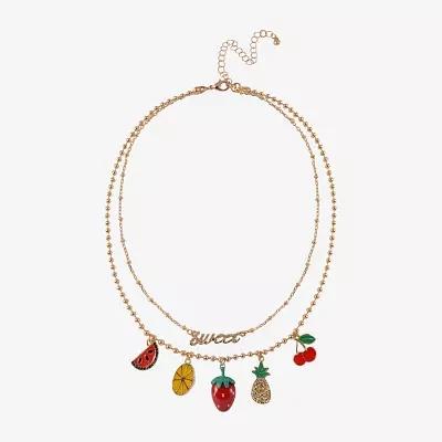 Arizona Fruit Charms 2-pc. 16 Inch Cable Cherries Strand Necklace