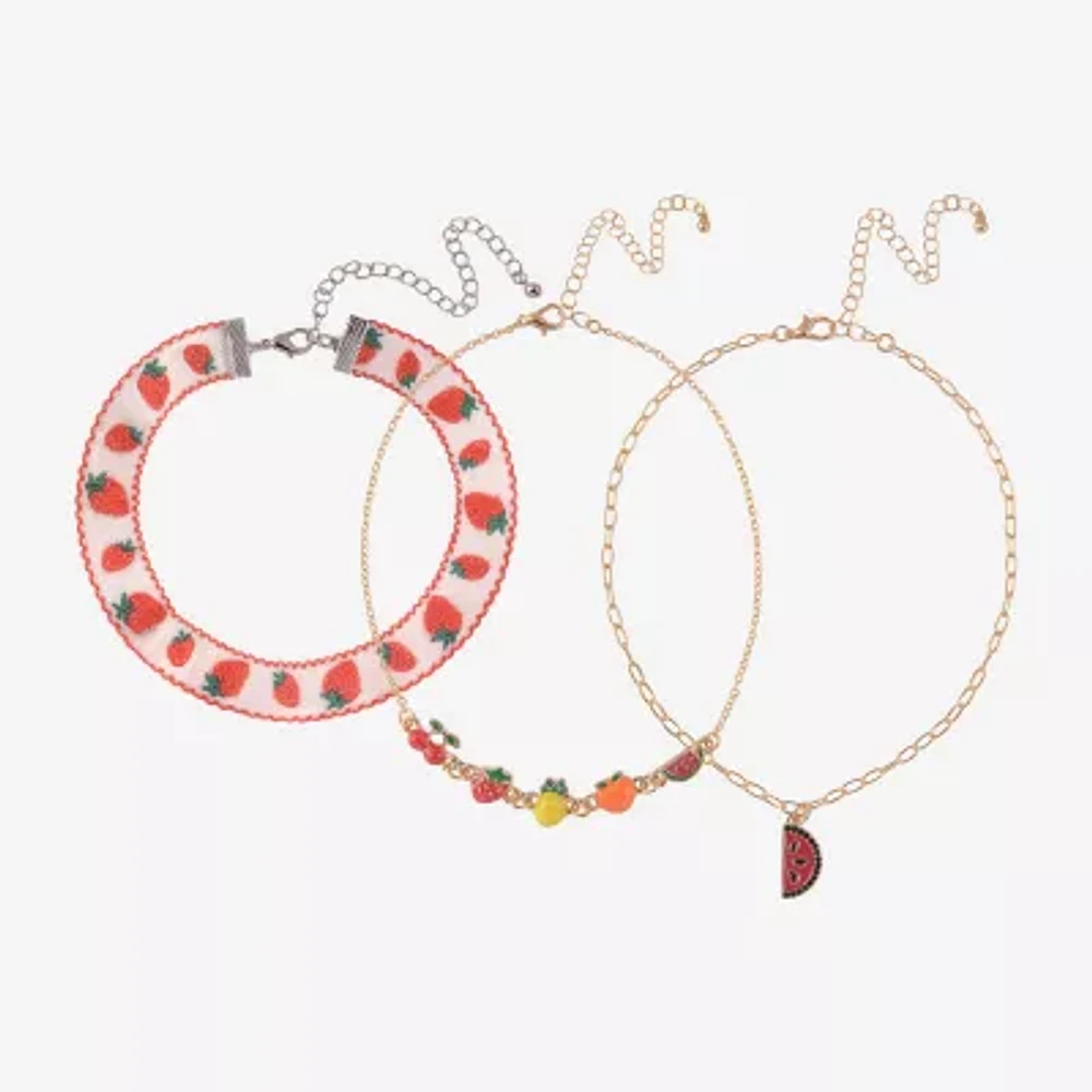 Arizona Fruit 3-pc. 12 Inch Cable Cherries Necklace Set