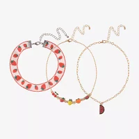 Arizona Fruit 3-pc. 12 Inch Cable Cherries Necklace Set