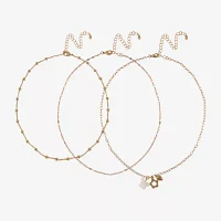 Arizona Gold Tone Layered Necklace Set