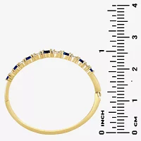 Sparkle Allure Graduating Pure Silver Over Brass Bangle Bracelet