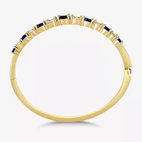 Sparkle Allure Graduating Pure Silver Over Brass Bangle Bracelet