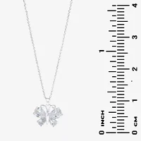 Sparkle Allure Light Up Box -pc. Cubic Zirconia Pure Silver Over Brass Butterfly Jewelry Set