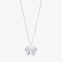 Sparkle Allure Light Up Box -pc. Cubic Zirconia Pure Silver Over Brass Butterfly Jewelry Set