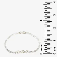 Sparkle Allure Light Up Box 2-pc. Cubic Zirconia Simulated Pearl Pure Silver Over Brass Oval Jewelry Set