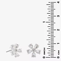 Sparkle Allure Light Up Box 2-pc. Cubic Zirconia Pure Silver Over Brass Flower Jewelry Set