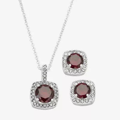 Sparkle Allure Light Up Box 2-pc. Cubic Zirconia Pure Silver Over Brass Square Jewelry Set
