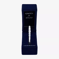 Sparkle Allure Pure Silver Over Brass Bangle Bracelet