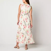 Studio 1 Womens Sleeveless Floral Maxi Dress